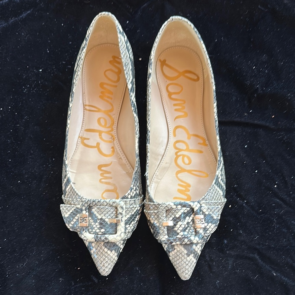 Sam Edelman Gray Crystal Embellished Loafers